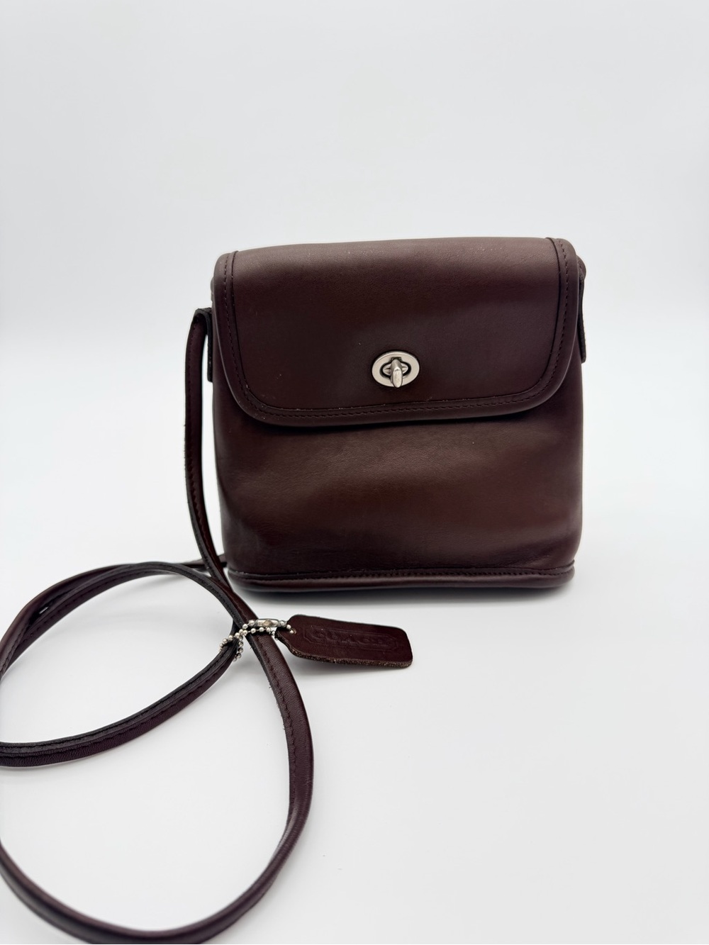 Coach Tango Flap Silver Hardware K8P 9049 Brown Crossbody